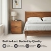 Zephyr Bedside Table in Amber Walnut Finish