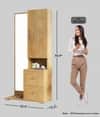 Hexa Red Wooden Dressing Table in Giant Wood Colour