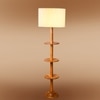 Devansh Shelf Wooden Floor Lamp