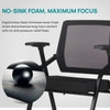 Kepler Brooks Avanta Visitor Chair Without Wheels in Black Colour