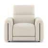 Linaro Leather 1 Seater Double Motor Recliner In Grey Colour