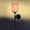 Devansh Metal Electric Wall Light in Black Colour with Grey Shade Count of 1 Light
