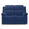 Griffin Fabric Two Seater Manual Recliner in Lapis Blue Fabric Colour