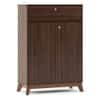 Webster 15 Pair Shoe Rack in Walnut Finish