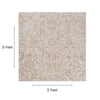Neulooms Handloom Knotted Reversible Flatweave Square Rug Wheat or Ivory 5x5