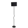 Bear Black Cotton Floor Lamp with Solid Wood
