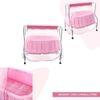 Lyra Stainless Steel Baby Cradle with Mosquito Net Florals & Stripes