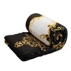 Stoa Paris Satin Comforter, 300TC Comforters for King Size Bed or King Black - Ivory White Gold