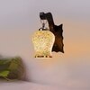 Devansh Solid Wood Electric Wall Light in Brown Colour with Multi Shade Count of 1 Light