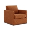Bobby Boucle Fabric Lounge Chair in Orange Colour