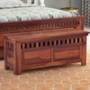 Madhavi Solid Wood Bench in Teak Finish
