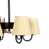 Devansh Black Wall Mounted Lamp With Off-White Cotton Shade
