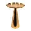 Metalsmith Designer Cone Side Table – Metal, Gold Finish