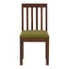 Aura 4 Seater Dining Set with Olive Green Cushioned Chairs