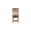 Columbus wood Set of 2 Dining Chairs in Anchor Grey Fabric Cushioning with TEAK FINISH