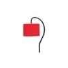 Red cotton Curvy table lamp with Iron Base (SP03)