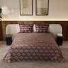 Stoa Paris Satin King Size Bedsheet with 2 Pillow Covers  Size Ruby Affair