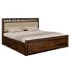 Vrinda Solid Wood King  Size Bed With Hydraulic Storage (Provincial Teak Finish)