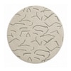 Handmade Round Wool Rug Modern Abstract Ivory Green 9 Feet Carpet