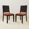 Oribi Solid Wood Dining Chair Set Of 2 In Mahogany Finish