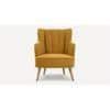 Lerrot Accent chair Velvet in Yellow Color