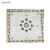 D'Dass White Mdf and Sheesham Wooden Pooja Chowki With Drawer