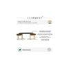Benton Nesting Black Glass Coffee Table Set With 2 Stools In Gold Finish