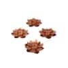 Flower Tealight Holder Set Of 4 In Copper Colour