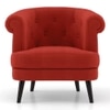 Bardot Fabric Lounge Chair in Tuscan Red Velvet Colour