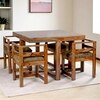 Kingston Sheesham Wood Dining Table Set in Teak Finish
