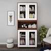 Mobley Display Bookcase Walnut And Frosty White