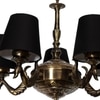 Devansh Gold Antique Wall Mounted Lamp With Black  Cotton Shade