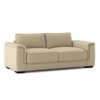 Miles 3 Seater Leatherette Sofa In Cream Leathrette Colour