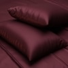 Stoa Paris Satin Pillow Covers,  Premium Plain Pillow Cover Set of 2, 68L x 45W cms - Velvet Wine