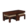 Morris Nesting Coffee Table with Seating in Beige Fabric