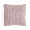 Cable Moss Dull Rose Knitted Cushion Cover  16X16 Inches