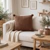 Jersey Chunky Knit Rust Decorative Cushion Cover 16 x 16 Inches