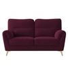 Osbert Velvet 2 Seater Sofa in red wine Color