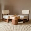 Kino Solid Wood Lounge Chair in Brown Colour
