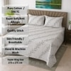 Cian Black & White Floral 330 TC Cotton Flat Super King Size Bedsheet with 2 Pillow Covers – Threads