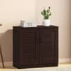 Bennis 9 Pair Shoe Rack in Dark Walnut Finish