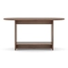 Drew Oval Shape Coffee Table In Classic Walnut