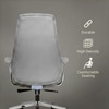 Kepler Brooks Atlas Premium Leatherette Office Desk Chair in Grey Colour