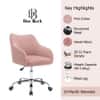 Doe Buck Leisel Modern Pink Velvet Office Chair
