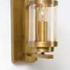 Hayward Brass and Glass Wall Light