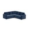 Apollo Corner Sofa (Seating Capacity : Left Aligned 2 Seater + Right Aligned 2 Seater + Corner, Colour : Lapis Blue, Cushion Type : Soft, Back Height : Regular)