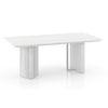 Nova Faux Marble 6 Seater Dining Table With Set Of 6 Doris Swivel Chairs