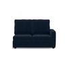 Apollo Compact Sofa (Colour : Sea Port Blue Velvet, Cushion : Soft, Back Type : Regular, Seating Capacity : Left Aligned 2 Seater + Left Aligned Chaise + Ottoman)