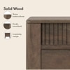 Toledo Solid Wood Bedside Table In Danish Walnut Finish