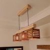 Lyon Beige Solid Wood Cluster Hanging Light